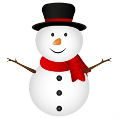 Christmas Decoration Classic Snowman Sticker
